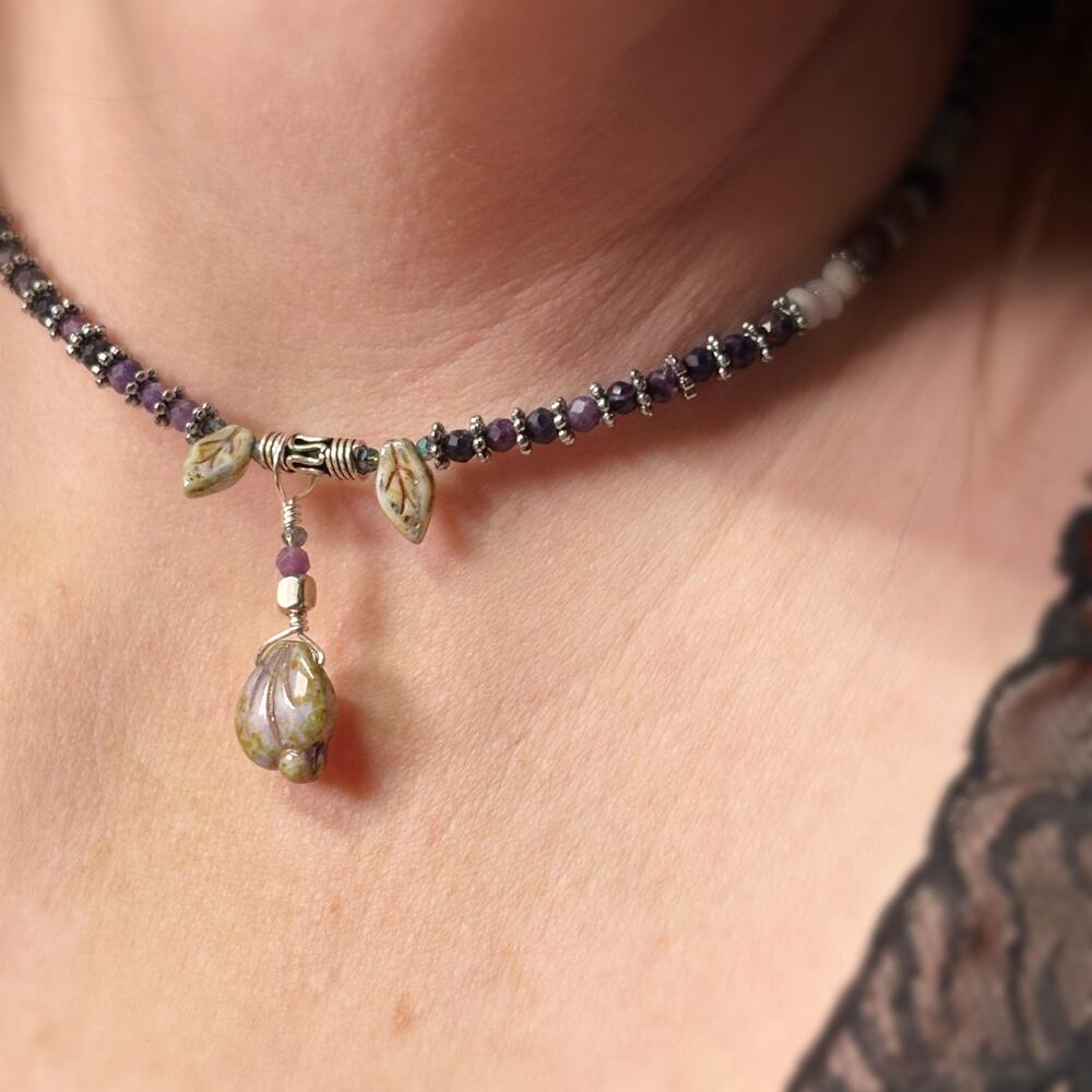 Amazonite Faceted Crystal Necklace - Picture 3 of 11